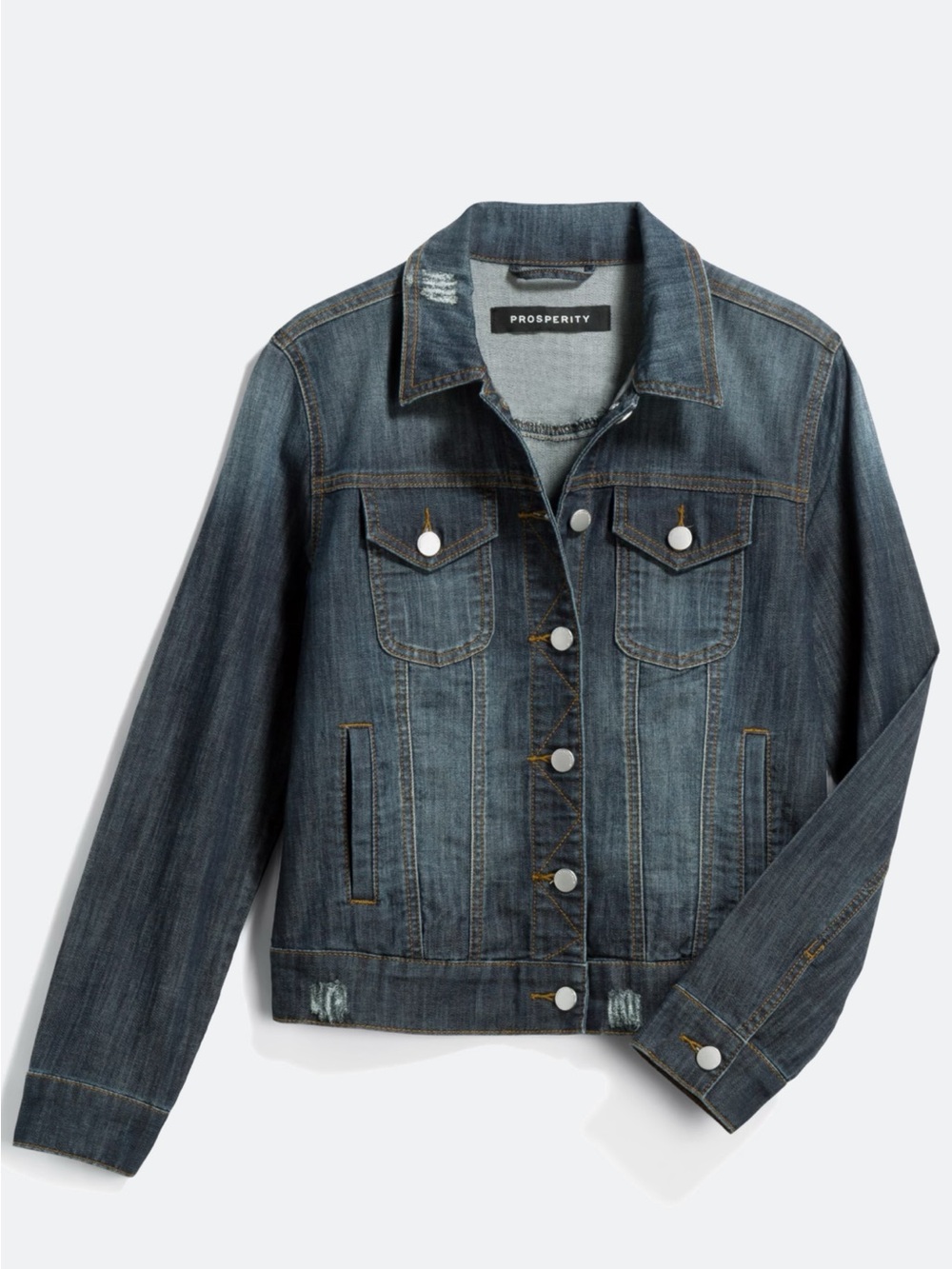 Prosperity Jolene Stretch Denim Jacket Dark Wash Size L
